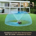 Dreame A3 AWD Pro 5000 Intelligenter Mähroboter, für 5000 m², Allrad-Nabenmotoren, ohne RTK, 360° 3D-LiDAR & KI-Dual-Vision, Steigfähigkeit bis – Bild 5