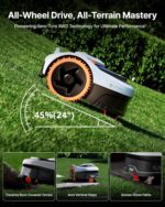 Segway Navimow i205 AWD Mähroboter ohne Begrenzungskabel mit Garage S, Empf. 500 m², Allradantrieb für Steigungen bis zu 45%, Efls NRTK+Vision, Keine – Bild 2