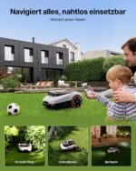 Segway Navimow i208 LiDAR + Garage M, Mähroboter ohne Begrenzungskabel für 800 m², bis 45% Steigung, Solid-State LiDAR + Vision, Auto. Kartieren, – Bild 4