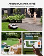 Segway Navimow i208 LiDAR + Garage M, Mähroboter ohne Begrenzungskabel für 800 m², bis 45% Steigung, Solid-State LiDAR + Vision, Auto. Kartieren, – Bild 2