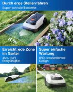 ECOVACS Goat O800 RTK Mähroboter ohne Begrenzungskabel, 800m², LiDAR-gestützte RTK+Vision Navigation, Rasenmäher Roboter, Auto-Kartierung, passiert – Bild 5