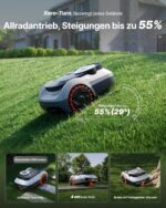 Segway Navimow i220 LiDAR Pro Mähroboter mit Garage M Empf. 2000 m², LiDAR+Vision+NRTK-Navigation, Xero-Turn AWD bis zu 55% Steigungen, kabelloses – Bild 4