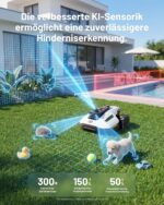 MAMMOTION Yuka mini 2 800 LiDAR Mähroboter ohne Begrenzungskabel für 800m², ohne RTK, 360°3D LiDAR+ KI-Vision,Große RWD für 45% Steigungen, – Bild 4